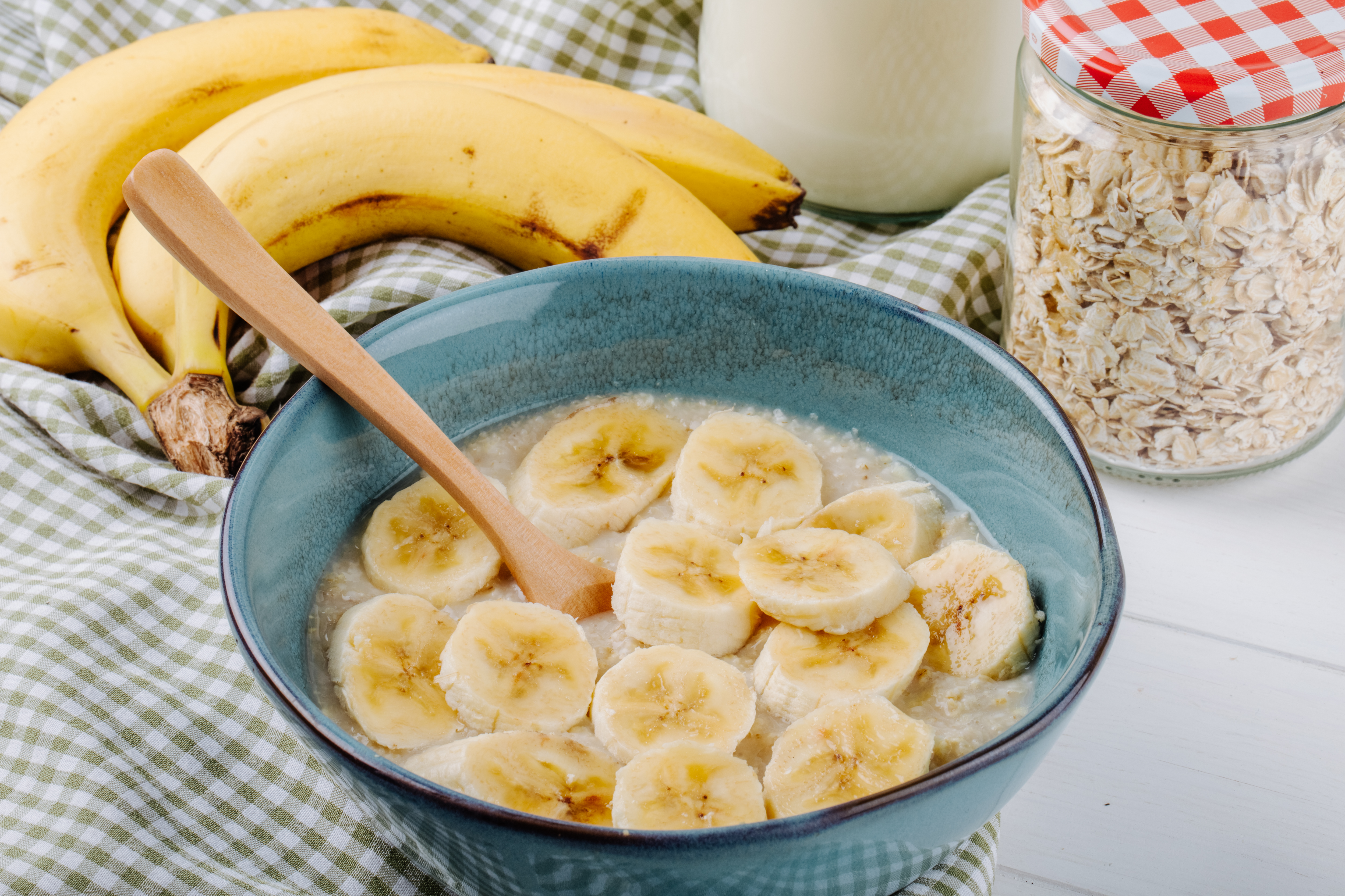 Mashing bananas